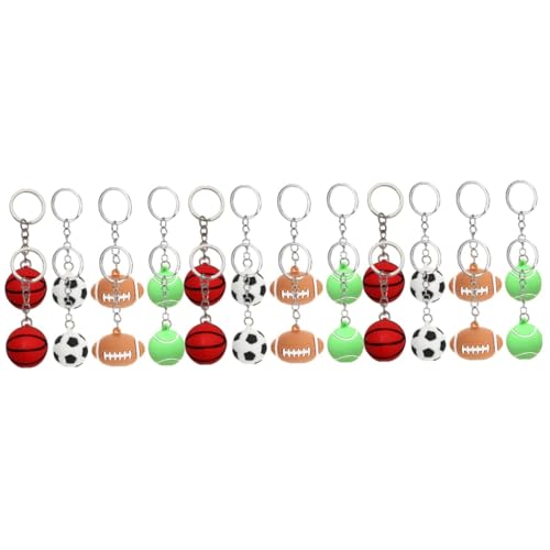 Porte-clés ballon de sport en métal pour sac et camping