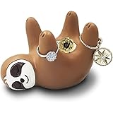 DoubleC Sloth Ring Holder - Rings/Earrings/Stud Earrings/Bracelets/Pendants/Necklaces Storage Display Stand for Bedroom and Bathroom Counter Top Dresser Vanity Bedside Table, Gifts for Kids & Friends