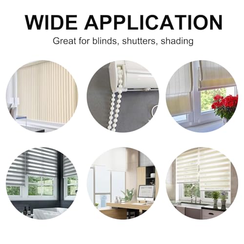 10 Meter Rollokette mit 10 Stück Kettenverbinder Roller Blind Chain Ersatzkette Roll für Rollos Jalousien Lamellenvorhänge Vertikaljalousien Weiß