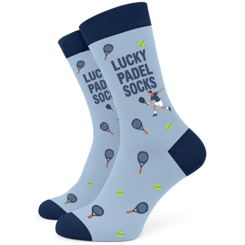 SC Products Mens Novelty Socks Funny Padel Gifts For Men | Cotton Size 6-12 Paddle Tennis Socks Padel Accessories for Men | Paddle Tennis Gifts Mens Stocking Fillers
