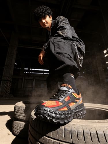 Image of Bacca Bucci Colossus Men's Chunky All-Terrain Sneakers with Rugged Outsole & Ortholite Insole | Outdoor Trail Walking Shoes | Breathable Mesh & Synthetic Uppers