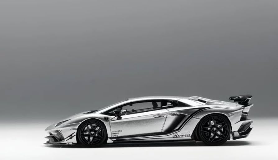 Tardis 1/64 ランボルギーニ　アヴェンタドールsv シルバー スケール: 1.64 モデル:ランボルギーニ・アヴェンタドールSVJ