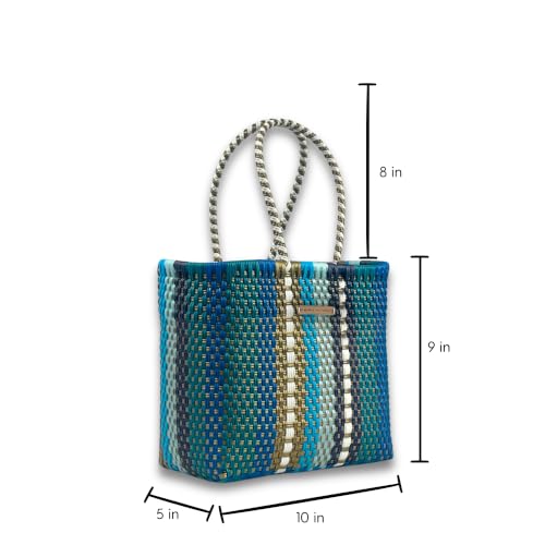 Image of MARIA VICTORIA X-Small Mexican Tote - Waterproof Woven Beach Purse