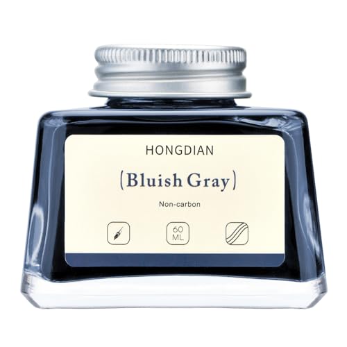 Image of Hongdian Fountain Pen Bottled Ink Bluish Gray, 60ml Fountain Pen Bottled Ink, Non Carbon
