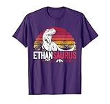 Ethan Saurus Funny Personalized Dinosaur T Rex Name Gift T-Shirt