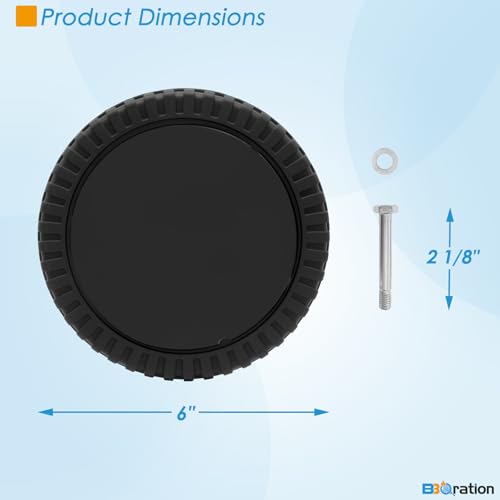 Image of 6-inch Grill Wheel and Hardware Replacement for Coleman LXE Roadtrip Grill