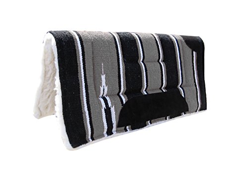 Western Sillín de montar (Cow Boy Polar Gris 32 x 32 1,5 Inchs de grosor Cover