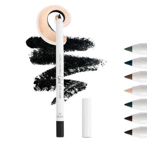 Lamel No Smudge Gel Eyeliner - Deep Black - Waterproof Eyeliner Pencil - 10-Hour Wear, Sharpenable, Contact Lens Friendly, Vegan - Creamy & Sweat Proof Pencil - Highly Pigmented - 401 Shade