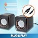 Manhattan Lautsprecher Set (5 Watt, 3,5mm Klinke Stecker, USB-Stromversorgung, für PC, Laptop...