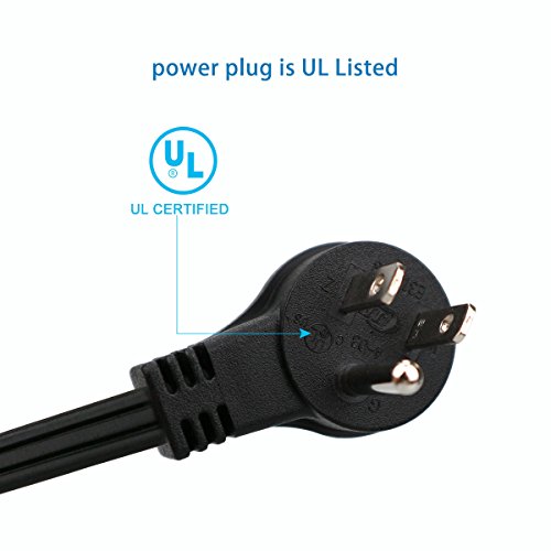 ClearMax 3-in-1 Electrical Power Outlet 3 Conductor Wire Extension Cord; 3 Prong Space Saving Flat Head Plug for Indoor and Outdoor Use; 15 Feet; Black (Pack of 2)