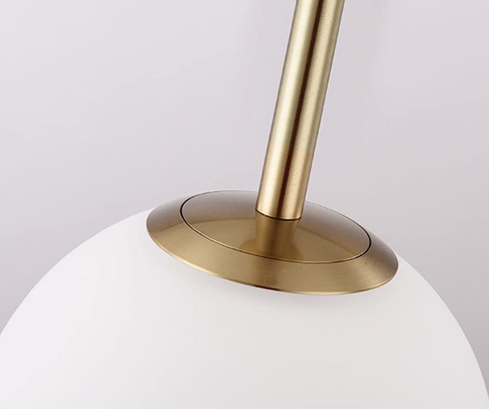 Lampada A Sospensione Moderna, Paralume A Sfera Di Vetro Bianco Smerigliato E27 A Sospensione Per Il Corridoio Della Cucina Camera Da Letto Per Soggiorno,2pcs