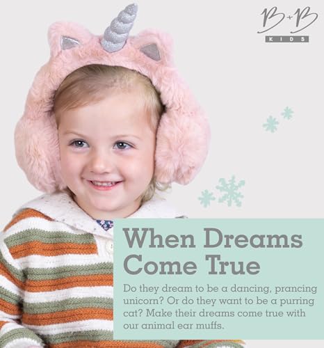 Image of Brook + Bay Kids Ear Muffs - Winter Animal Earmuffs - Cozy Ear Warmers