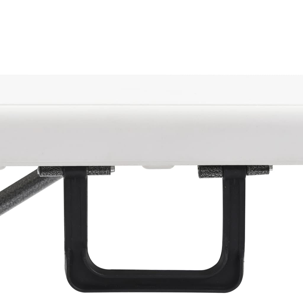 Lot de 2 bancs de jardin pliables en polyéthylène haute densité avec cadre en acier, résistants aux intempéries et stables, idéal pour pique-nique, terrasse, balcon, extérieur et camping