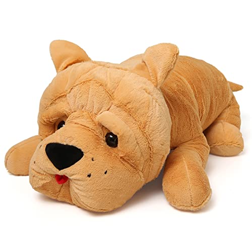 Niuniu Daddy 19.7” Shar-Pei Dog Stuffed Animal – Giant Puppy Plush Toy – Big Cute Plushie – Hugging Body Pillow for Toddler, Kid, Teen – Kawaii Cuddle Pals – Birthday, Christmas, Valentine’s Day Gift