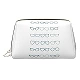 HFDGFJKKL Mochila Gafas color turquesa para mujer,bolsa de cosméticos para mujer,organizadora de maquillaje de viaje,almacenamiento de artículos de aseo,estuche regalo para el festival