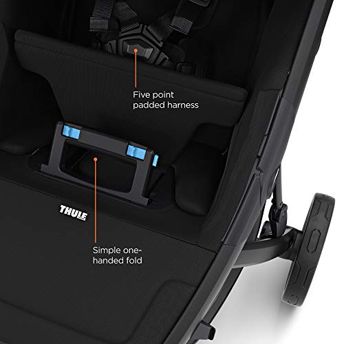 Thule Spring Stroller - Compact Baby Stroller Perfect For Everyday Use - Features 5-Point Harness, Lightweight And Compact Design, Vented Canopy, Padded Reclining Seat #TOP2