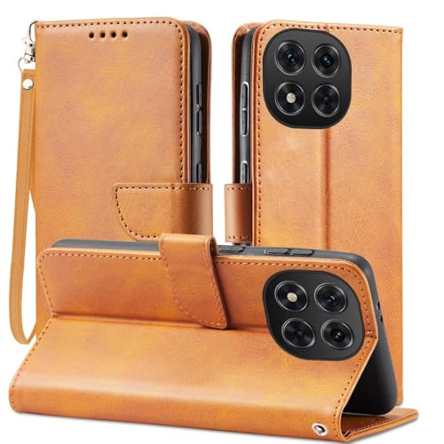 Étui OnePlus 13 5G rétro en cuir kaki style portefeuille à rabat