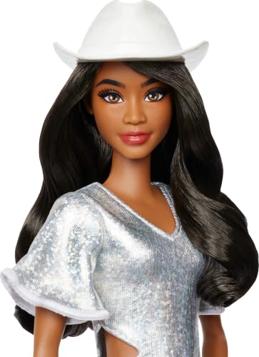 Muñeca Barbie Fashionistas con Pelo Negro y Atuendo Oeste miniatura 3