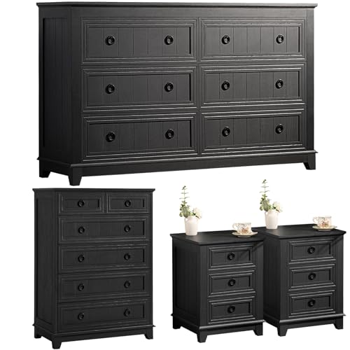 Joaxswe Bedroom Dresser and Nightstand Sets 4 Piece,54"W Furniture Dressers