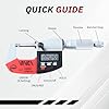 VINCA Absolute IP64 Origin Digital Micrometer, DMCA-0105 0-1"/0-25mm, 0.00005" /0.001mm Resolution, Hold Function, Carbide Tip #1