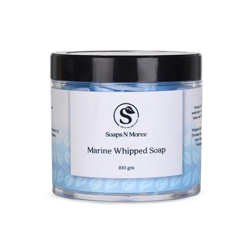 Image of Marine Whipped Soap for Cleansing | Creamy Bath soap for Smooth & Refreshing Skin | Helps Cleanse, Soft Texture, Hydrating Even Tone | Daily Bathing Bars for Moisturized & Nourished Skin