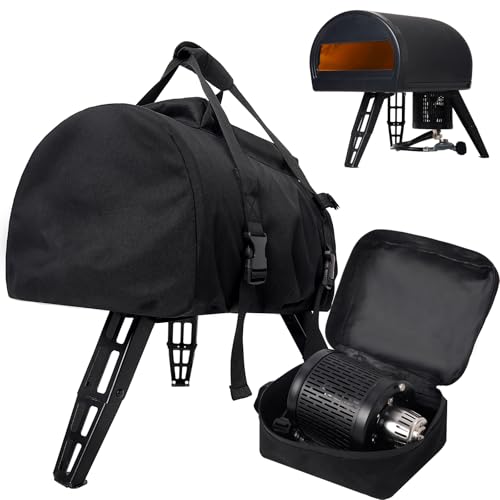 Waterproof Cover for Gozney Roccbox Pizza Oven with Separate Wood Burner Storage Pouch, Large Top Pocket for Gozney Pizza Oven Accessories, Portable and Easy Transporting (Cover Only)