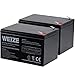 WEIZE 12 Volt 12 Ah Rechargeable Battery with F2 Terminals, Sealed Lead Acid (SLA) AGM Deep Cycle Battery Replaces BP12-12,GP12120,GS12V12AH,6-DW-12, 2 Pack