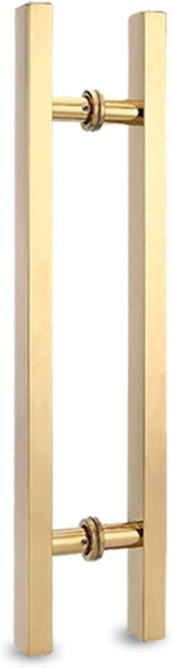 Generic Gold Door Pull Handle Gold,Barn Door Handle Indoor Outdoor Sliding Push Pull Handles Master Bath Shower Door Villa Shed Gate Handles Square (Style4 60cm/23.6inch)
