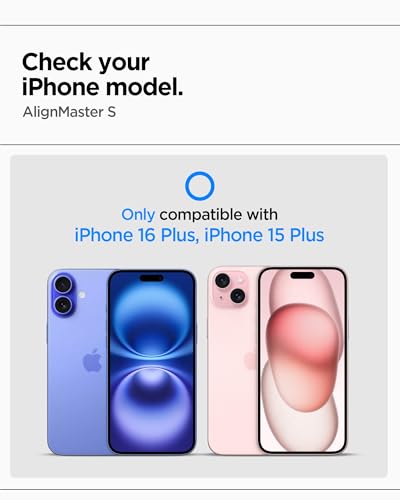 Image of Spigen AlignMaster S [Privacy] Tempered Glass Screen Guard for iPhone 16 Plus / 15 Plus [2 Pack]