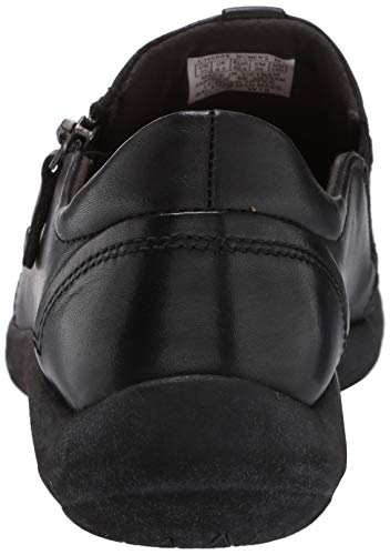 Rackpot Cobb Hill Collection Womens Amalie Zipper Slip On Loafer Flat, Black, 8.5 Us #TOP2