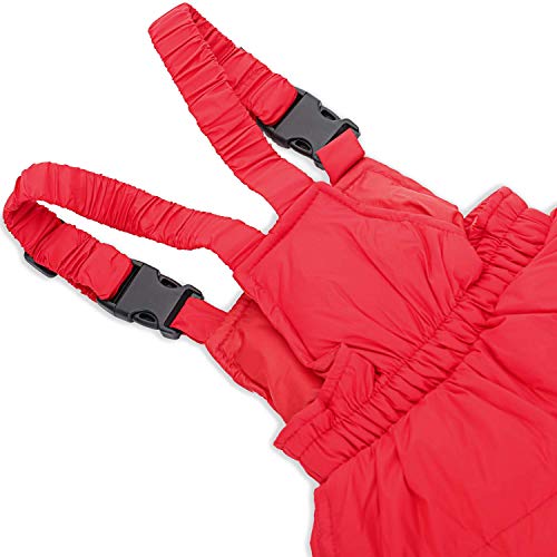 SANMIO Baby Boys Girls Two Piece Snowsuit, Toddler Winter Hooded Puffer Down Jacket Coat with Ski Bib Pants - Thumbnail 5