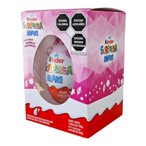Chocolate pack nIÑA Kinder Maxi Sorpresa 100g ( para NAVIDAD, REYES MAGOS ) sorpresa muñeca