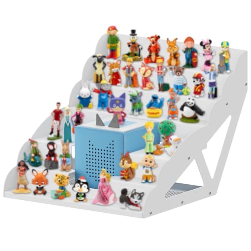 ZHSHX pour étagère de Tonie, Stockage de Soupe Magnétique pour 30-50 Tonnes Numériques et Toniebox pour Les Garçons et Les Filles, Table ou Armoire pour Les Enfants à Jouer et à Collectionner, Blanc