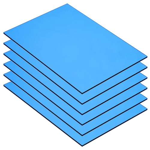 Image of MECCANIXITY 6 Pcs PMMA Acrylic Sheets Colored Transparent 7 x 5Inch Blue Acrylic Sheets for DIY Projects, Art, Crafting, Laser Cutting & Engraving