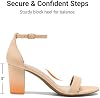 Sandalias de tacón block cómodas para mujer DREAM PAIRS | Tacones de vestir gruesos con punta abierta y tobillera ajustable, sandalias de tacón de moda para prom, bodas y eventos formales 8