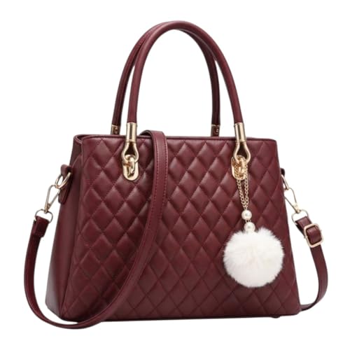 Image of women's pu leather handbag shoulder bag hand held bag with long strap queen collection simple sober and stylish (HB5)