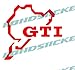 Desconocido Adesivo da taglio Nurburgring GTI 8 x 7,5 cm (rosso)