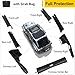 Roll Bar Cover Padding Compatible with Jeep Wrangler JL Unlimited 2018-2024 JLU Sahara Rubicon 4-Door with Grab Bag Black Leather Foam Laminated Pad Cover Kit Protection, 8pcs