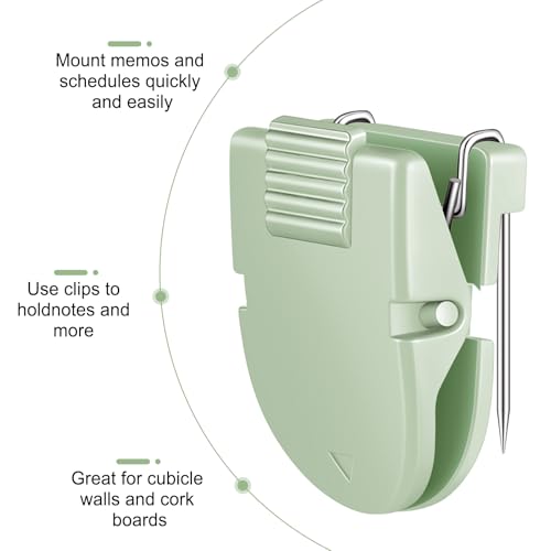 Image of Feifeiya 15 Pcs Cubicle Clips for Fabric Panels,Sage Green