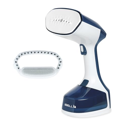 Image of IBELL GS260M Garment Steamer for Clothes, 1600W Handheld Clothes Steamer, Steam Iron Portable, 260ml Water Tank, Detachable Fabric Brush, Fast Wrinkle Removal, 2 Year Warranty