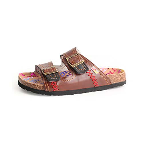 TMA EYES Summer Beach Indoor and Outdoor Anti-skidding Flat Sandals with Two Adjustable Straps2