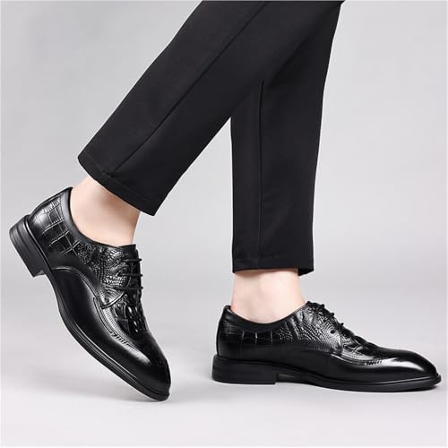 Men's Genuine Leather Oxford Dress Shoes Print Business Formal Wedding Groom Classic Fashion Casual Shoes4