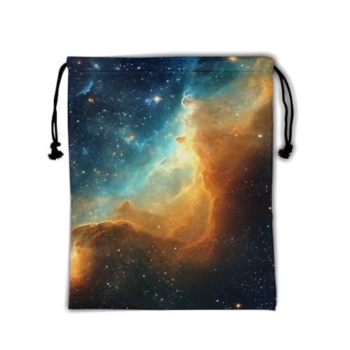 Image of Nerxy Galaxy Gymnastics Grip Bag - Stars Grip Bags for Gymnastics Mini Gym Bag Starry Sky Drawstring Storage Pouch Adjustable