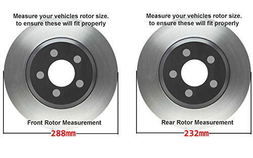 Image of Detroit Axle - Brake Kit for 2000-2005 Volkswagen Jetta Golf 2001-04 Drilled and Slotted Brake Rotors Ceramic Brakes Pads Front and Rear Replacement