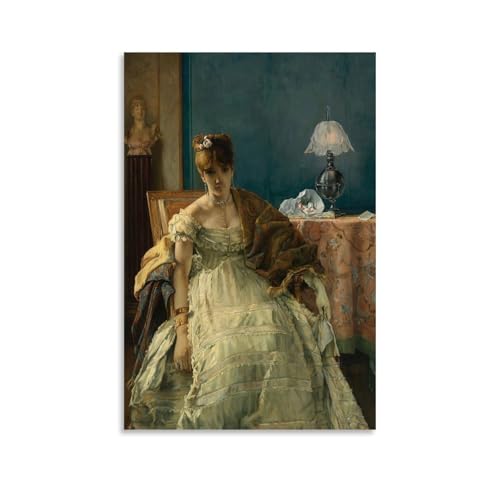 Impression Alfred Stevens Lovelorn affiche romantique dame victorienne mélancolie 40x60cm