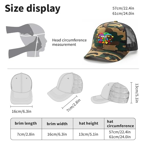 Funny April Fools Day Pranks Kit 1st April Jokes Kids AdultsBaseball Hats Vintage Hats for Women's Light Weight Cap4