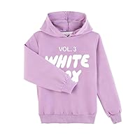 HENGFEINI Girls and Boys Hoodie pink Long Sleeve Tshirts sweatshirt Hoodies for 2-13 Years (Purple-160cm)