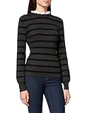 100 % poliéster Morgan Jersey Fino Amarillo de Manga Larga 212 mbarlin Suéter pulóver, Gris Claro, L para Mujer