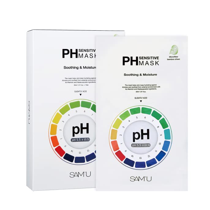 SAM’U PH Sensitive Mask | PH Balance Mask | Vegan Certified | High Moisturizing | Skin Soothing, 1.01 fl. oz (30ml )