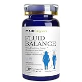 MADE Organics Water Retention Pills, Natural Diuretic for Bloating Relief & Fluid Balance, Herbal Supplement with Patented Amla & Dandelion, Vegan, Non-GMO, 180 Tablets